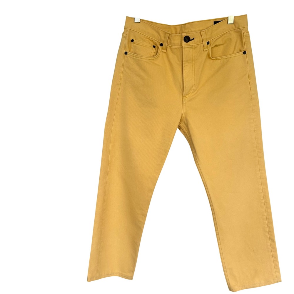 Rag & Bone Straight Leg Jeans Womens 29 Yellow Mustard Denim Made in USA